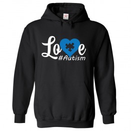 Love Autism Unisex Classic Kids and Adults Pullover Hoodie For Autism Survivors							 									 									